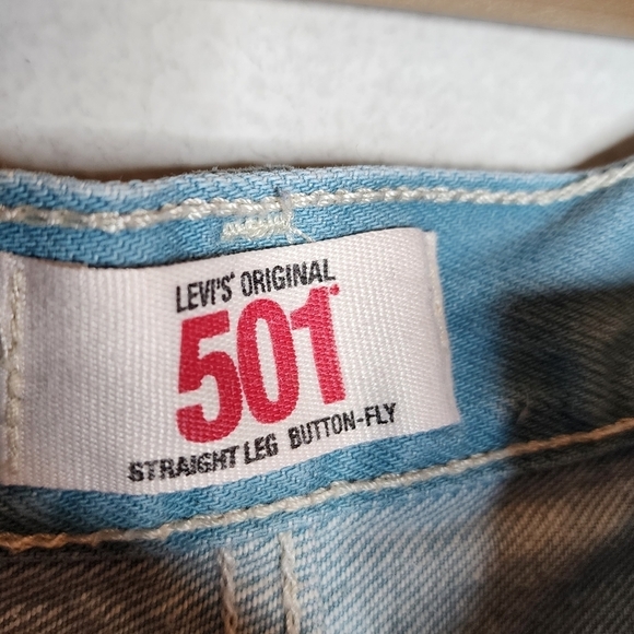 Levi's 501 Cut Off Denin Shorts Button Fly Estimated Size 26 Vintage - Picture 3 of 14